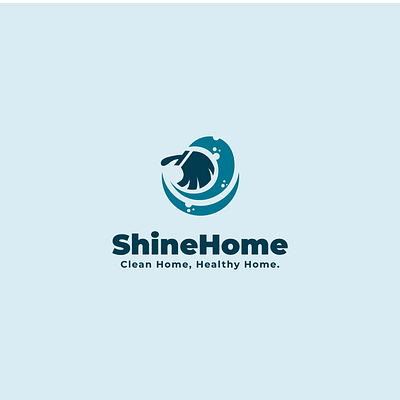 ShineHome branding brush clean cleanhome cleaning design graphic design healty home logo shine shinehome typography vector wather