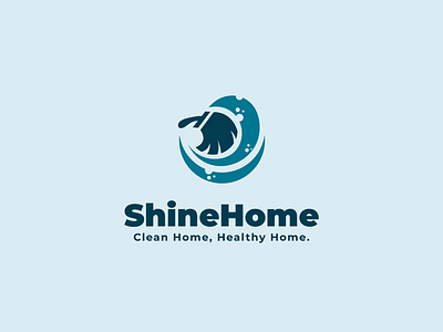 ShineHome branding brush clean cleanhome cleaning design graphic design healty home logo shine shinehome typography vector wather