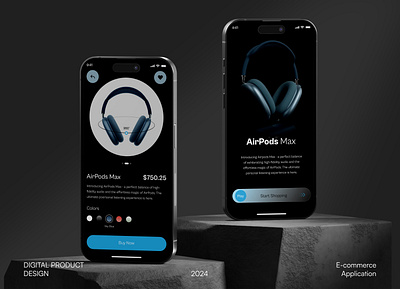Apple AirPods Max UI Concept airpods airpods max black ui dark ui design ecommerce graphic design headphone headphone ui mobile app music music ui shopping shopping ui ui ux