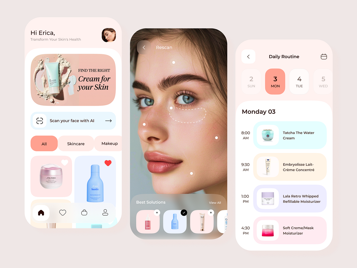 Skin Care App by Kiran on Dribbble