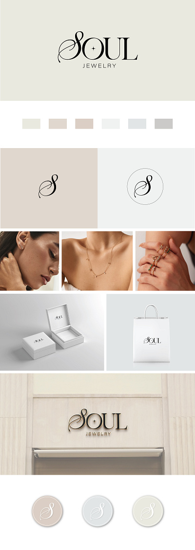 Brand Identity - soul jewelry brand design brand identity branding design graphic design illustrator jewelry logo logo design mockup