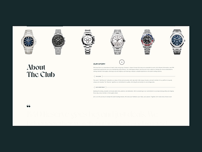About watch website 1440 reserve about about page awwwards clean history landingpage minimal minimalist page ui ux watch watches web website