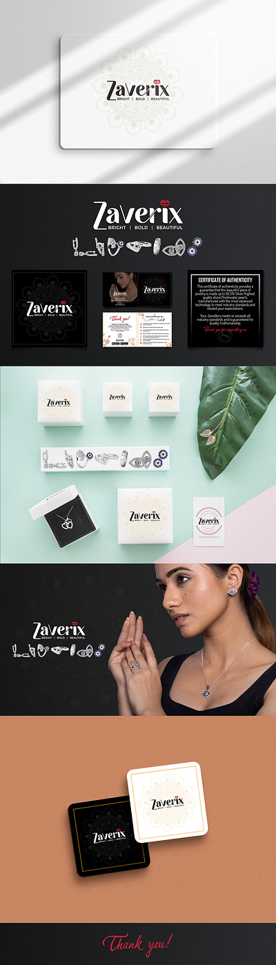 Zaverix branding creative creative design graphic design jewelry branding logo mobile packaging product design ui ui ux web
