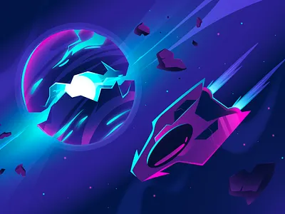 Outer Space 🪐 aliens astronaut cartoon galaxy gradient illustration light speed mass effect planet rocket science space spaceship speed of light star star wars sun