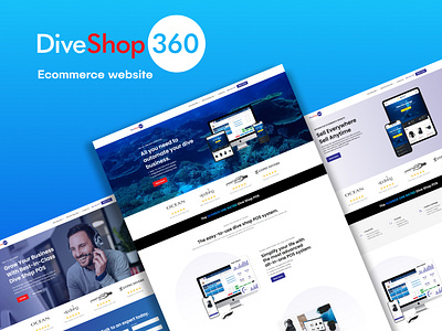 Dive Shop 360 - E-commerce Website branding clean design e commerce modern new online shop shopping store ui web design website website design