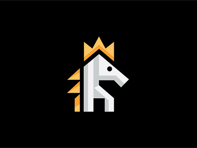 Royal Crested Horse Logo animal branding crested crown emblem equine horse majestic power roya