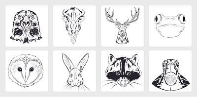 Totem animals animals branding graphic design illustration