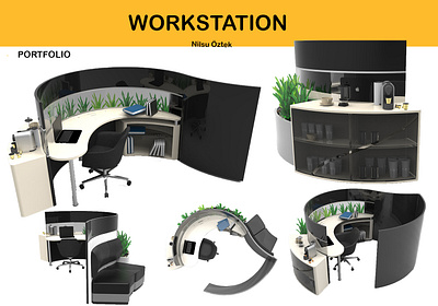 Moduler worksation 3d 3d model 3drender design design render industrial design keyshot office design product design workstation