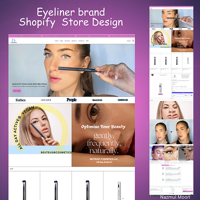 EYELINER BRAND Shopify Store Design | Shopify Expert product page design