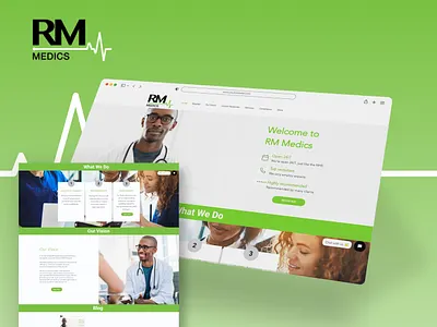 RM Medics - Website Design branding clean design healtjh logo medics modern new ui web design website website design