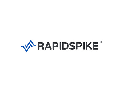 RapidSpike Logo blue brand identity branding graphic design logo logomark typeface typography