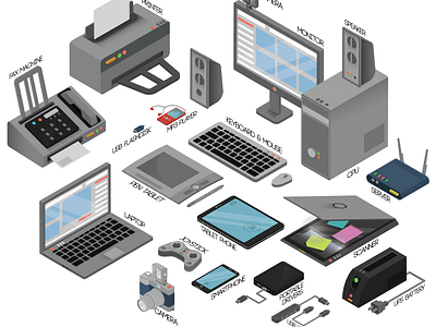 Isometric Objects adobe illustrator design flat graphic design isometric vector