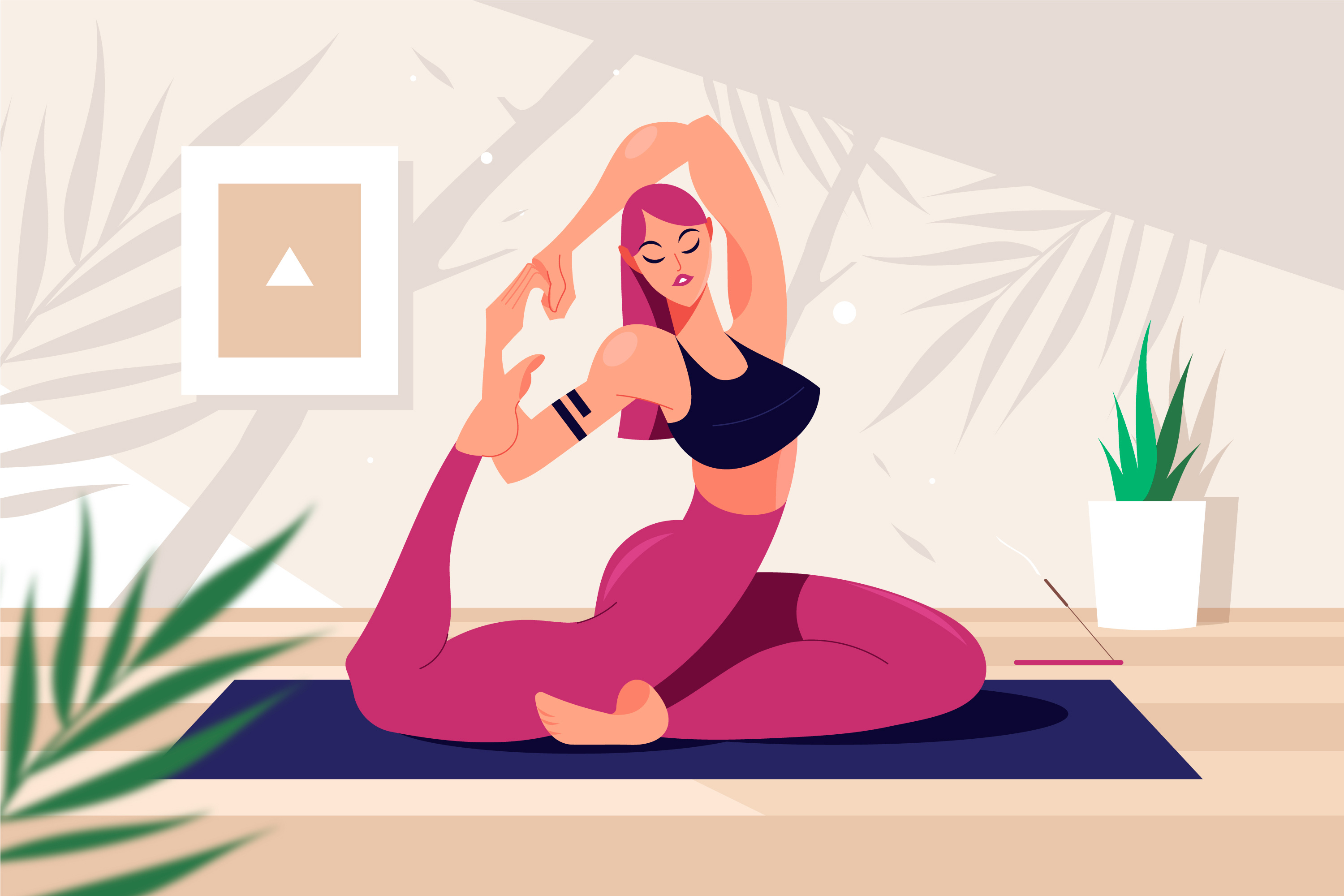 Pilates 🧘‍♀️ boy cartoon character design exercise girl gym health healthy illustration incense lifestyle living room man mat muscles pilates sports woman workout yoga