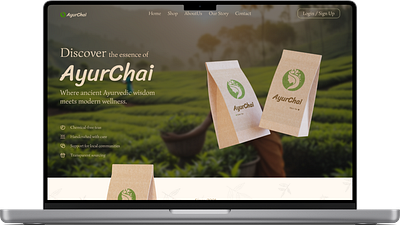 Ecommerce website: Organic Tea Brand branding landingpage productdesign ui usercentereddesign ux webdesign