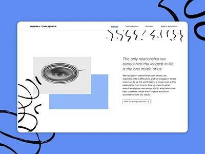 GuideU - website for psychotherapy studio eye illustration office psychotherapy studio therapy ui ux web website