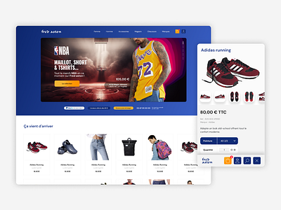 Sportswear e-shop design sport streetwear ui ux web