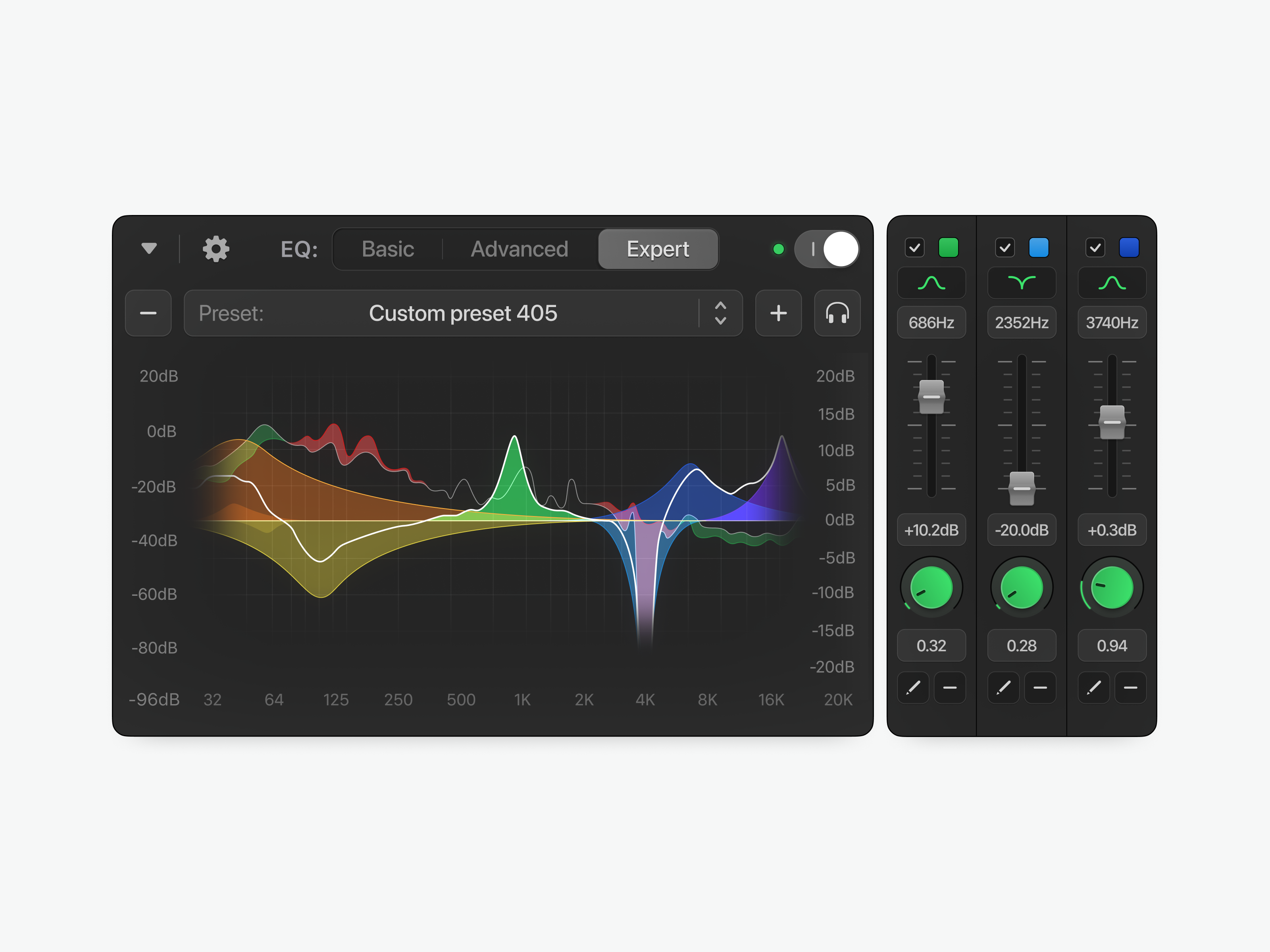 eqMac | System Audio processing app app audio processing audio tool auido app design system equalizer graph macos app music app music tool native app product design waveform