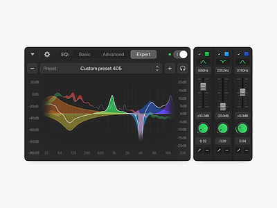 eqMac | System Audio processing app app audio processing audio tool auido app design system equalizer graph macos app music app music tool native app product design waveform
