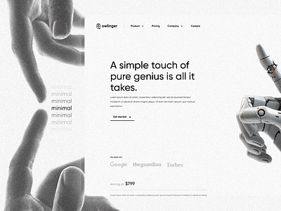 Owlinger - Automation Landing Page 3d animation app application branding design figma graphic design illustration landing page logo ui user interface ux web design website website design