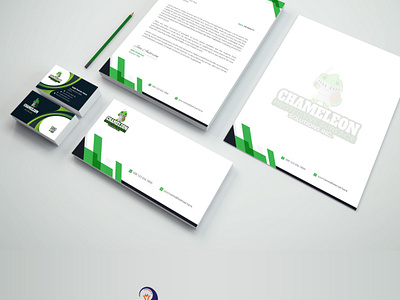 Stationary Design-Chameleon Protective Surface Solutions Inc. Lo advertisingagency architecture arquitetura branding chameleonprotective creativeagency designagency freelancing graphic design innovatixhub interiordesign landscap logo marketing stationarydesigns ui