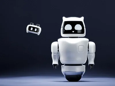 3D animation of a cute friendly robot 3d 4d agency animation blender c4d cinema concept cute design friend graphics motion product render robot tech top trend web