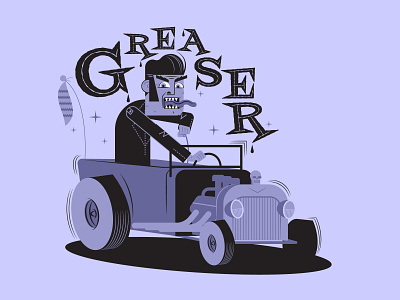 Greaser! illustraion illustration illustration art illustration digital illustrations minimalist seattle
