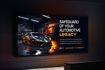 AutoLegacy Digital Billboard Concept ai automotive billboard client work conceptual graphic design