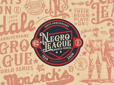 Negro League World Series 100 baseball brand branding design faded kansas city logo negro leagues retro sports vintage