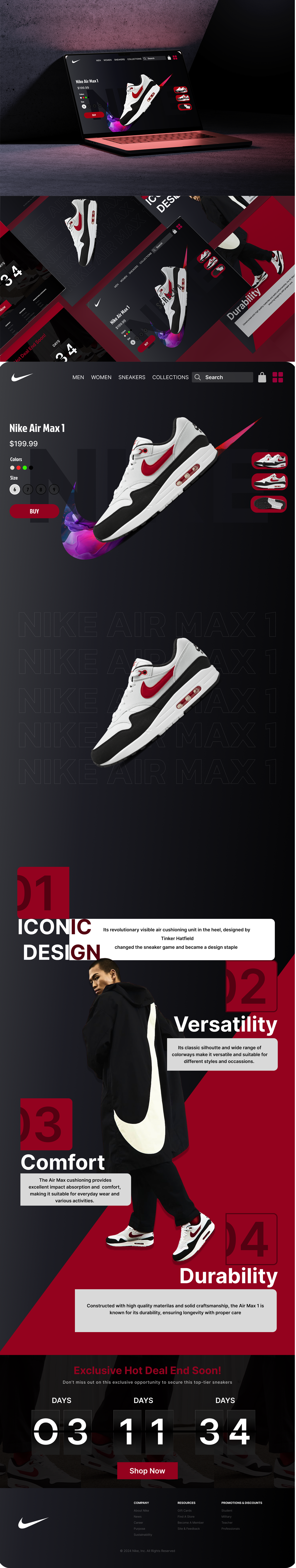 Nike Landing Web Design design graphic design ui ux web design