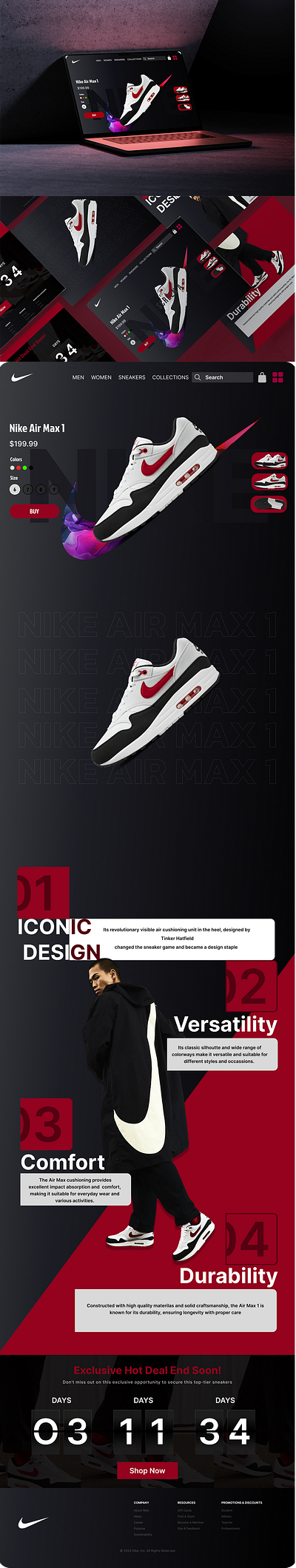 Nike Landing Web Design design graphic design ui ux web design