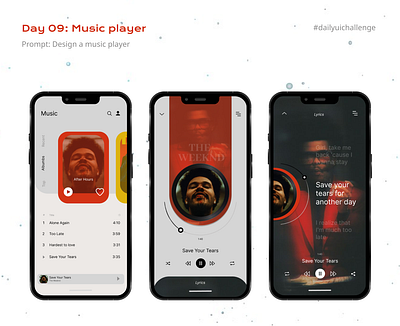 DailyUI- Day 09: Music player dailyui dailyuichallenge design figma graphic design ui uiux