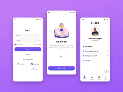 Education Mobile App Design 3d adobe xd animation branding college app education education mobile app design figma framer graphic design illustration logo mobile app mobile app design motion graphics school app ui uiux design ux webflow