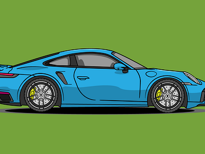 911 Turbo S car design illustration porsche sportscars vector