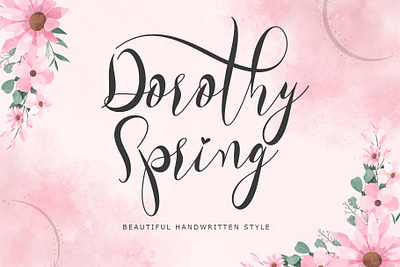 Dorothy Spring beautiful branding design easter font font design graphic design handwritten illustration logo spring summer ui wedding