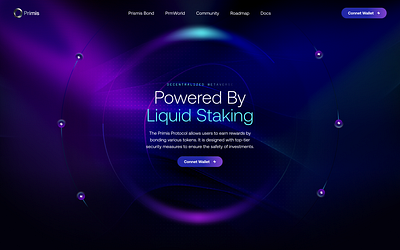 Primis Protocol - hero crypto product design ui ux web3 webdesign