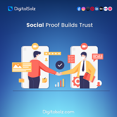 Social Proof Builds Trust branding business business growth design digital marketing digital solz illustration marketing social media marketing ui