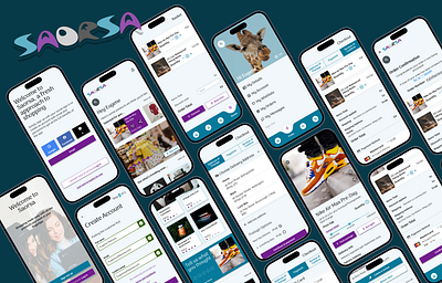 Saorsa - A mobile e-commerce platform account android app brand checkout dark design e commerce ios light mobile mode modern products shopping sign in sign up social ui ux