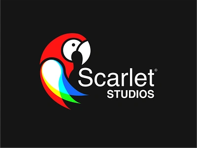 Scarlet studios 30daychallenge bird branding design graphic design helvetica light linotype logo logocore logodesign logomark logotype parrot personal rgb scarlet vector vfx visual effects