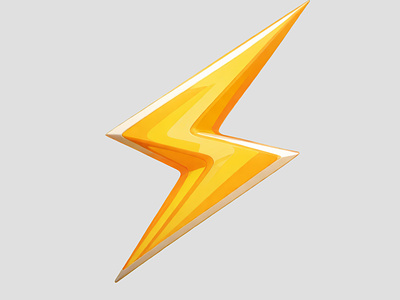 Lightning Bolt Icon Illustration 3d bolt cartoon cute fast icon illustration lightning pastel rendering