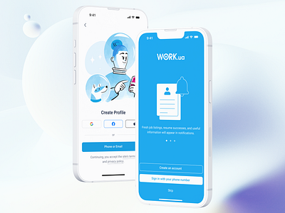 Work.ua Native Mobile Application app design ui