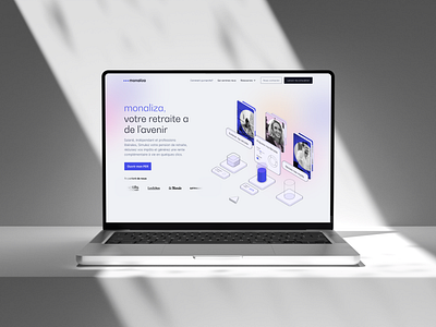 monaliza color fintech illustration modern pastel ui ux website