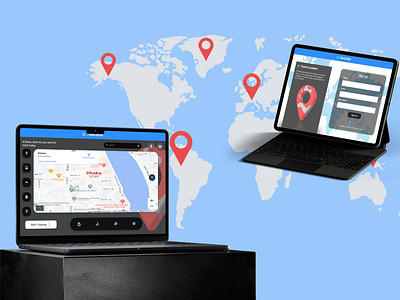 Location Tracker graphic design ui