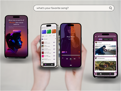 Music App graphic design ui