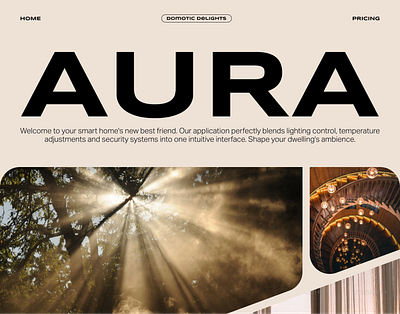 Aura architecture branding design landing landing page ui