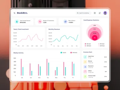 Banking Dashboard - UI UX Design admin panel ui ux design analytics banking dashboard chart clean creative ui ux dark dashboard dashboard dashboard design dashboard ui ux design finance management product saas simple statistic ui ui ux ux
