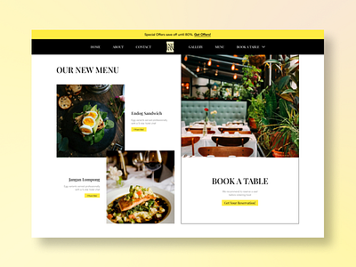 Restaurant Fancy Website dinning fancy food menu restaurant website