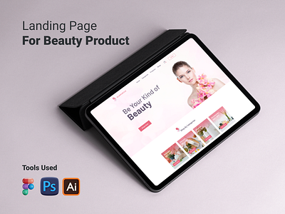 Beauty Product Landing Page animation beauty product beauty uidesign branding cosmetic graphic design illustration landing page logo motion graphics product design ui ui design uiuxdesign user interface ux website