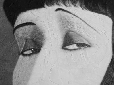Pola Negri, detail 1 collage eye eyebrows eyes illustration paper portrait