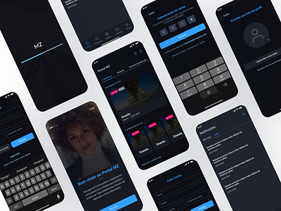 MZ Portal app appdesign design figma minimal mobile product ui ux