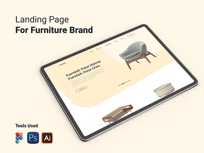 Furniture Brand Landing Page branding furniture landing page furniture website graphic design illustration interior design interior website landing page resp ui uiuxdesign user interface ux vector website